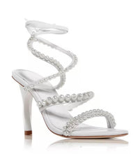 Load image into Gallery viewer, AJE Alba Pearl Heels Size 41 - Preloved Designer Consignment