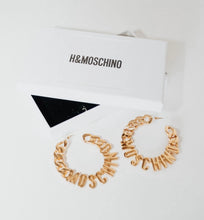 Load image into Gallery viewer, Moschino For H&M Logo Hoops Gold