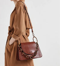 Load image into Gallery viewer, Croc-Effect Chunky Chain Link Shoulder
By Charles & Keith - Preloved Designer Consignment