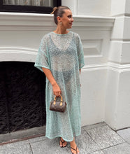 Load image into Gallery viewer, IVETTE SEQUIN MIDI DRESS AQUA Size XS - Preloved Designer Consignment