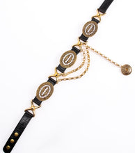 Load image into Gallery viewer, Streets Ahead Medallion Belt Gold With Rhinestones XS