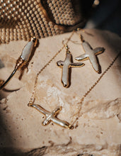 Load image into Gallery viewer, Pearl Cross Necklace