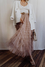 Load image into Gallery viewer, Tulle Skirt Maxi By Molly Exclusive Coffee