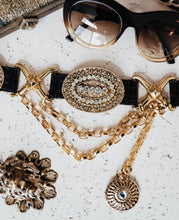 Load image into Gallery viewer, Streets Ahead Medallion Belt Gold With Rhinestones Medium
