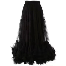 Load image into Gallery viewer, Full Ruffle Tulle Skirt Black
