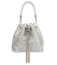Load image into Gallery viewer, SANTORINI STUDDED HOTFIX POUCH SILVER
