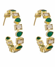 Load image into Gallery viewer, ROUNDHOUSE HOOP EARRINGS
