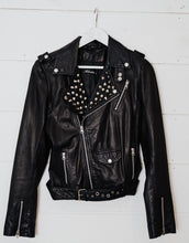 Load image into Gallery viewer, The Riot Rider Studded Vintage Leather Jacket By Gripp- Preloved Designer Consignment
