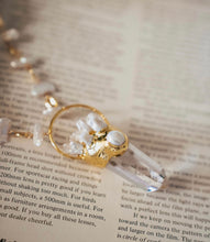 Load image into Gallery viewer, Aurora Pendant Clear Quartz With Fresh Water Pearl
