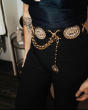 Load image into Gallery viewer, Streets Ahead Medallion Belt Gold With Rhinestones Medium
