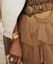 Load image into Gallery viewer, Peter Lang Heavy Gold Wave Bangle – Iconic Australian Designer
