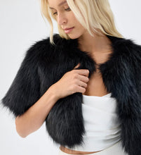 Load image into Gallery viewer, Love a Fur Bolero Black By Unreal Fur
