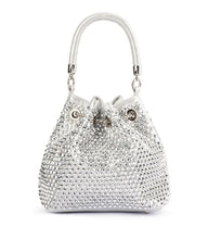Load image into Gallery viewer, SANTORINI STUDDED HOTFIX POUCH SILVER
