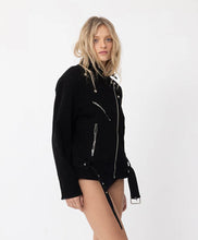 Load image into Gallery viewer, BABE A LICIOUS BIKER JACKET - BLACK By Joey The Label
