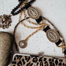 Load image into Gallery viewer, Streets Ahead Medallion Belt Gold With Rhinestones XS
