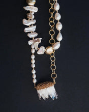 Load image into Gallery viewer, Aphrodite Pearl Quartz Layered Necklace
