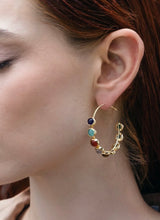 Load image into Gallery viewer, LAGO HOOPS IN MULTISTONE

