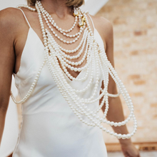 Load image into Gallery viewer, Beaded Overlay  Pearl
